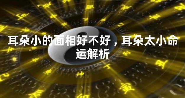 耳朵小的面相好不好,耳朵太小命运解析